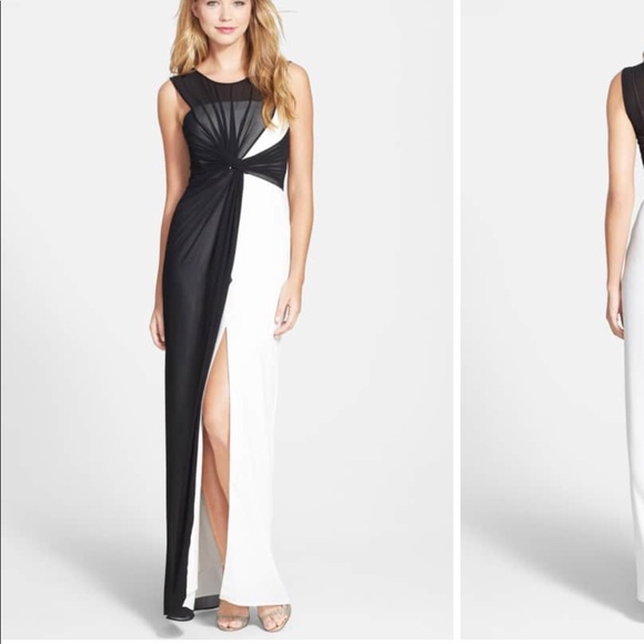 bcbg color block gown